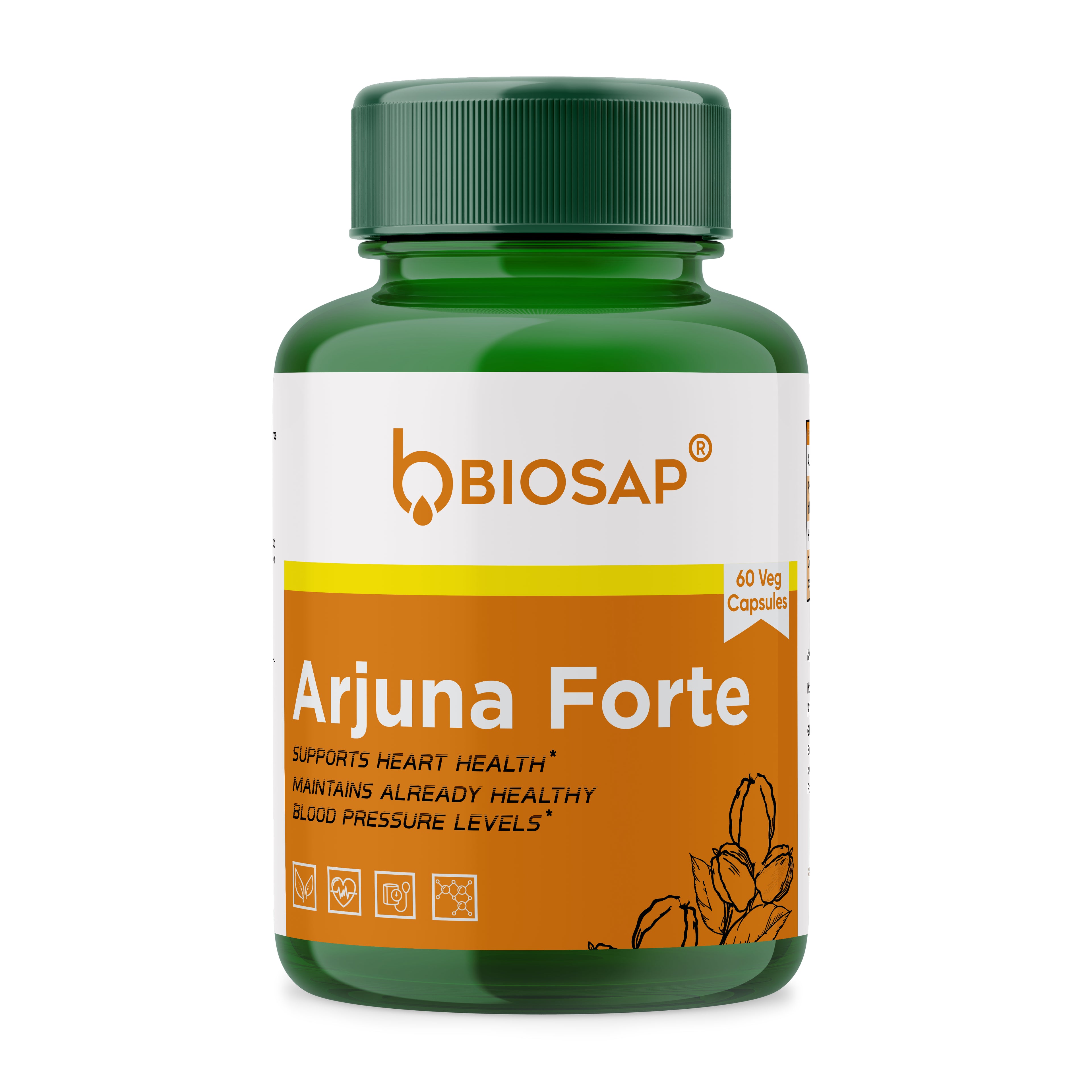 Arjuna Forte Capsules: Advanced Ayurvedic Formula for Heart Support | 60 Veg Capsules