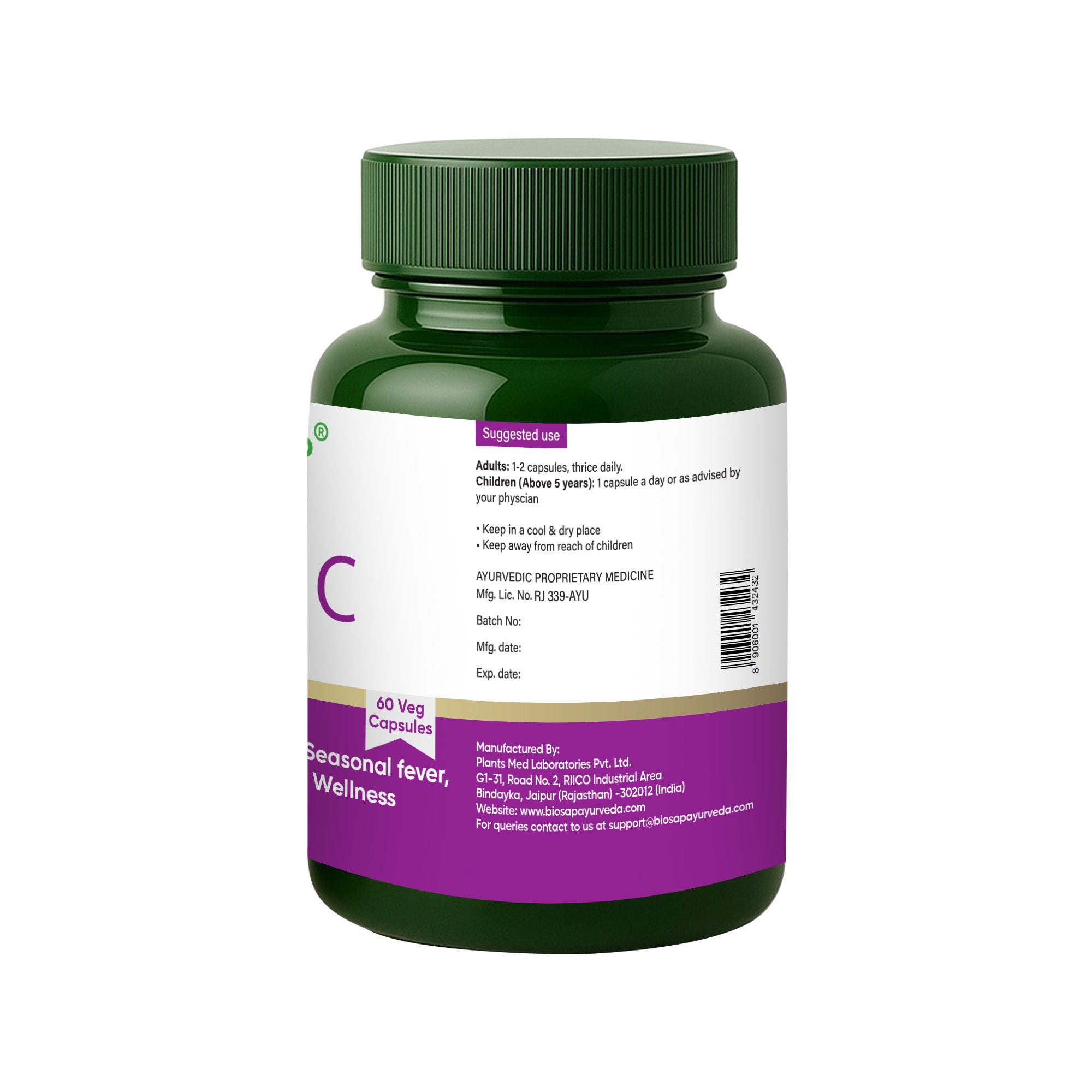 Pygesic Capsules: Temperature & Body Comfort Support | 60 Veg Capsules