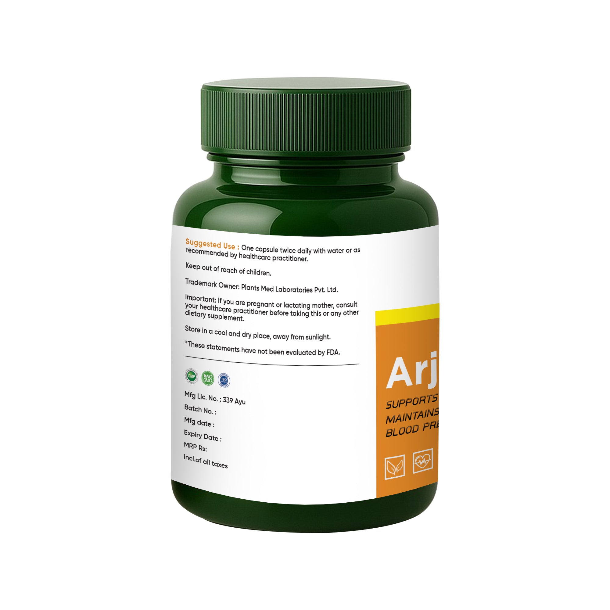 Arjuna Forte Capsules: Advanced Ayurvedic Formula for Heart Support | 60 Veg Capsules