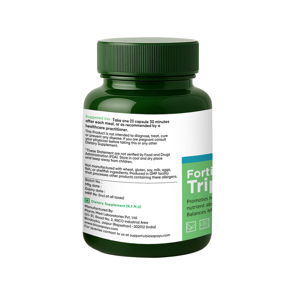 Fortified Triphala — Gut Rhythm & Gentle Detox | 60 Veg Capsules