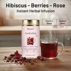 CardinalSip Herbal Infusion — Hibiscus + Berries + Rose | 25 sticks × 2 g