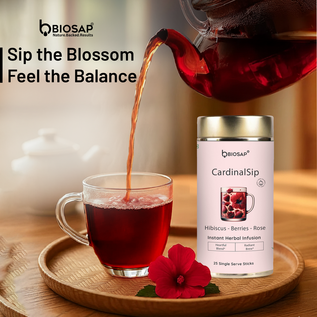 CardinalSip Herbal Infusion — Hibiscus + Berries + Rose | 25 sticks × 2 g