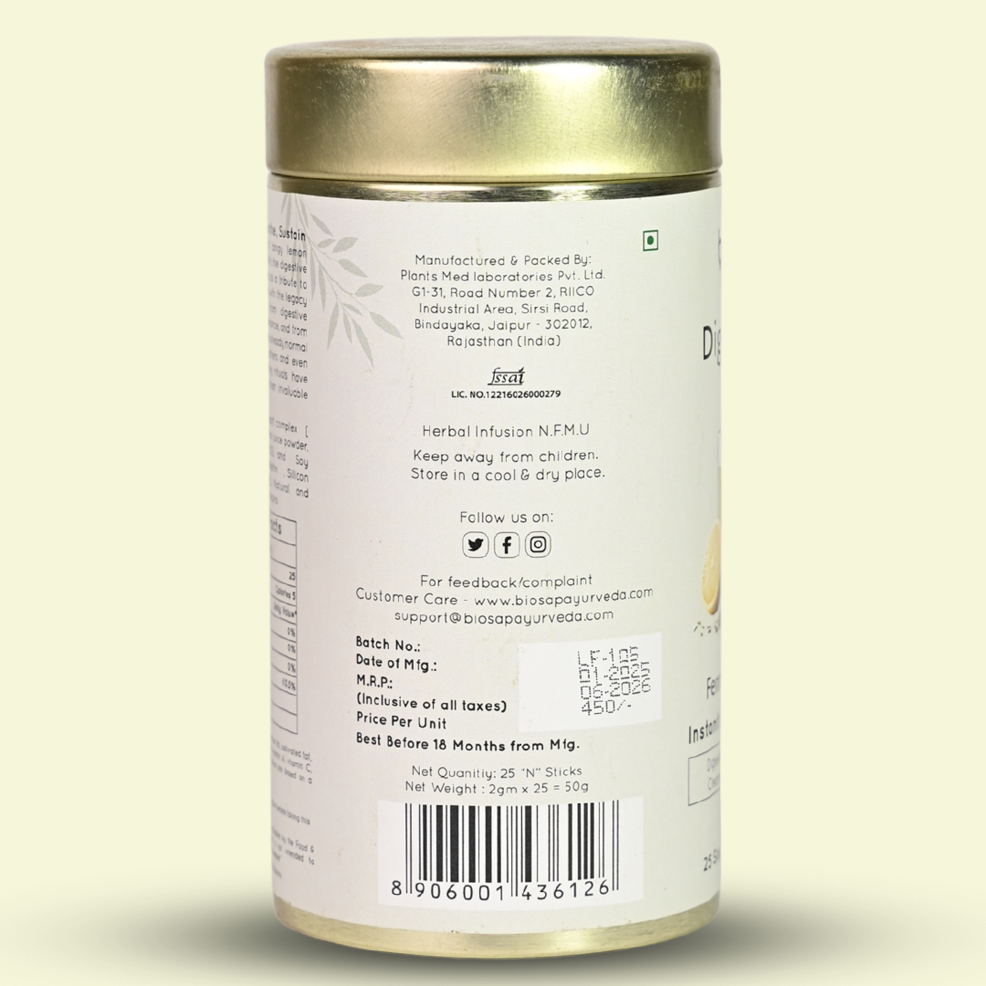 Digest Ease - Fennel / Lemon