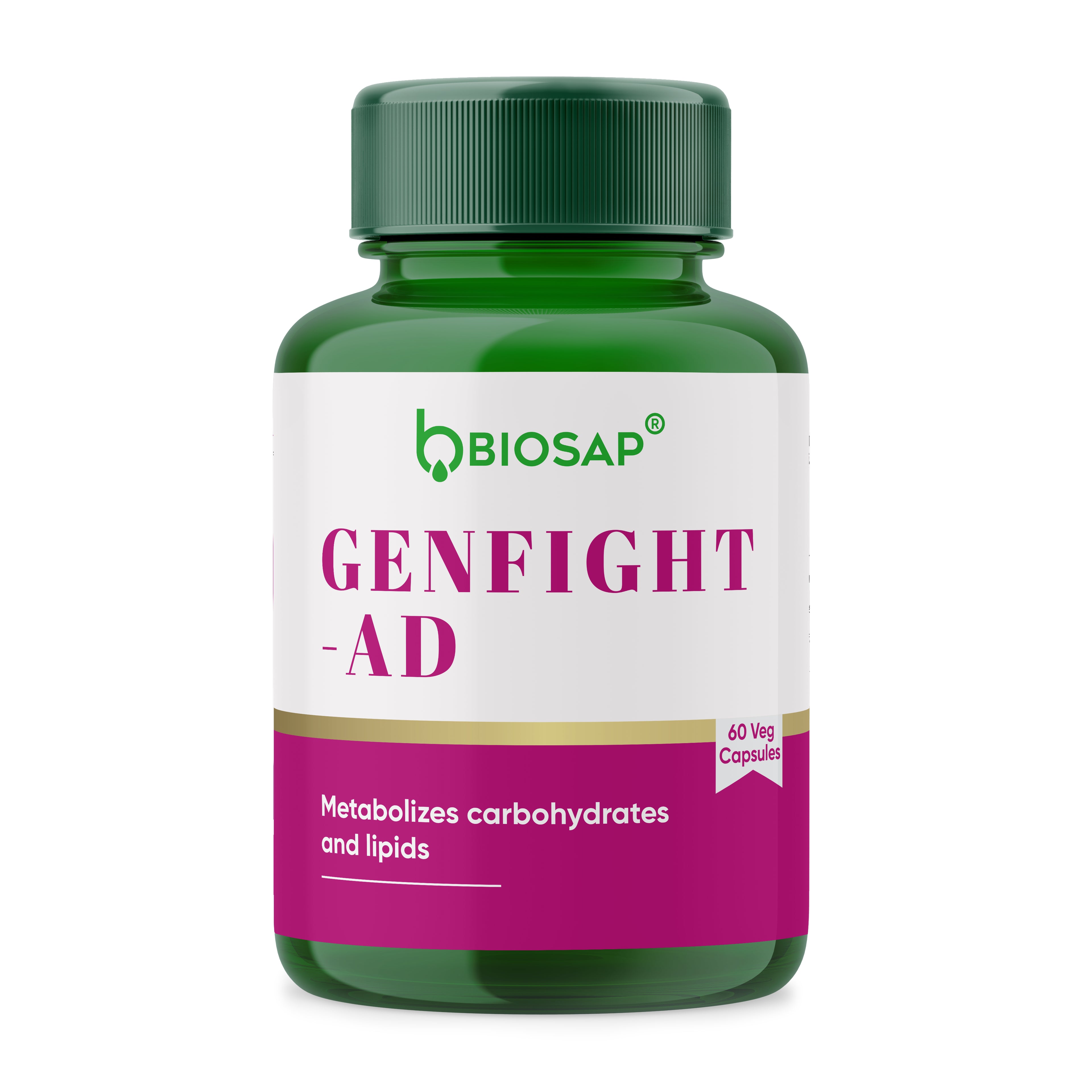 Genfight AD Capsules — Gymnema + Vijaysar Metabolic Support | 60 Veg Capsules