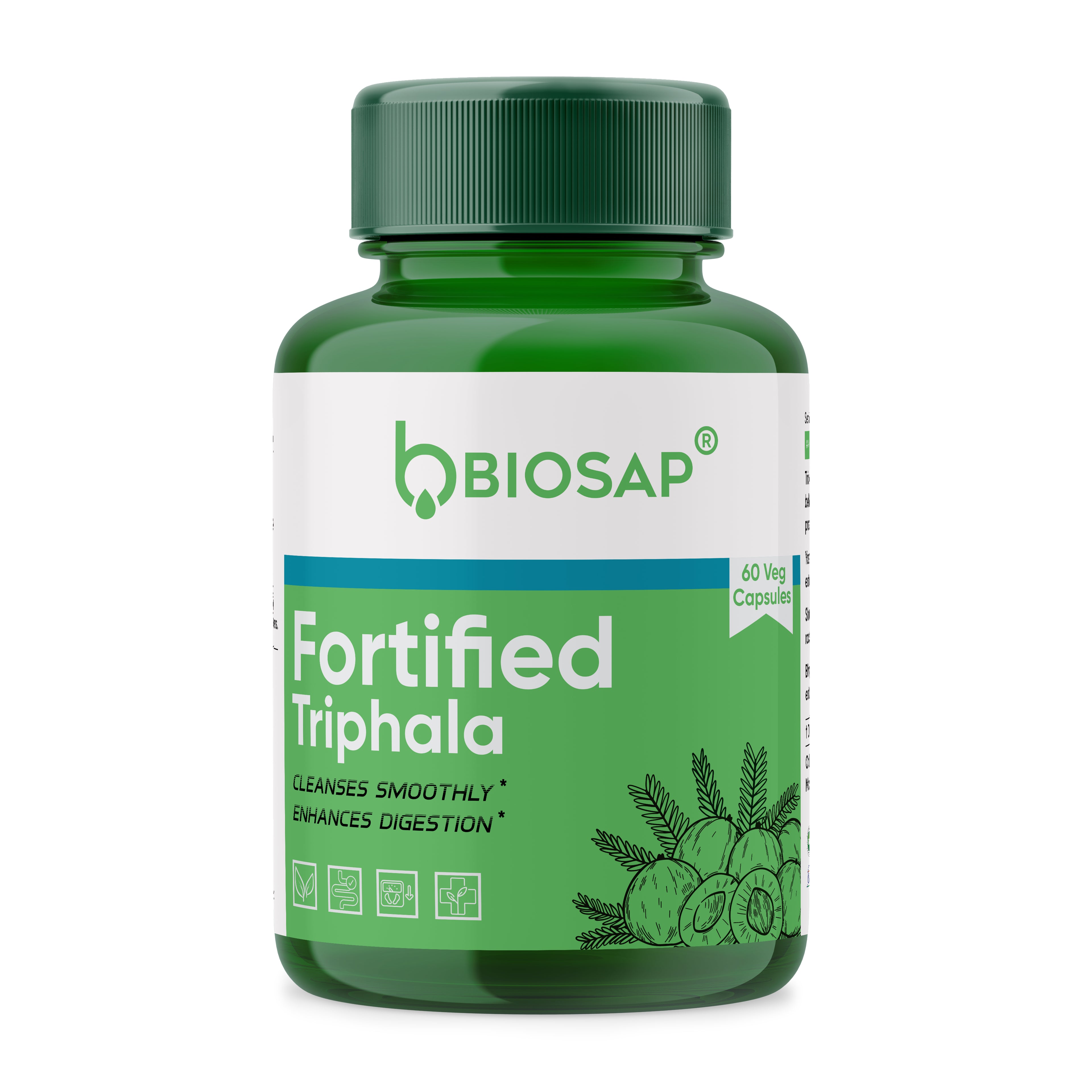 Fortified Triphala — Gut Rhythm & Gentle Detox | 60 Veg Capsules