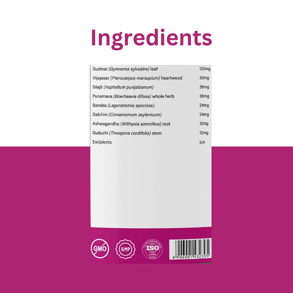 Genfight AD Capsules — Gymnema + Vijaysar Metabolic Support | 60 Veg Capsules