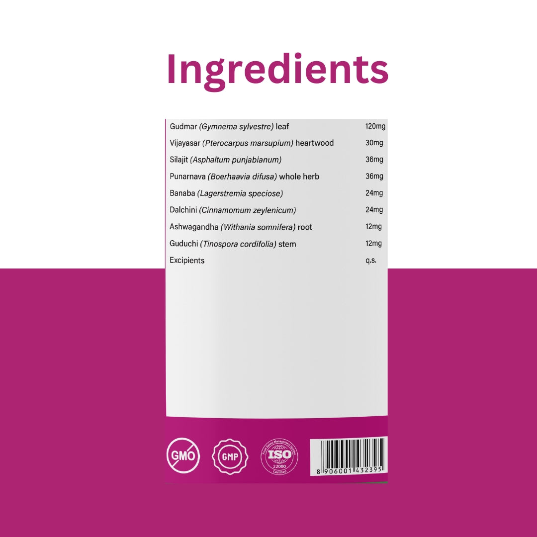 Genfight AD Capsules — Gymnema + Vijaysar Metabolic Support | 60 Veg Capsules